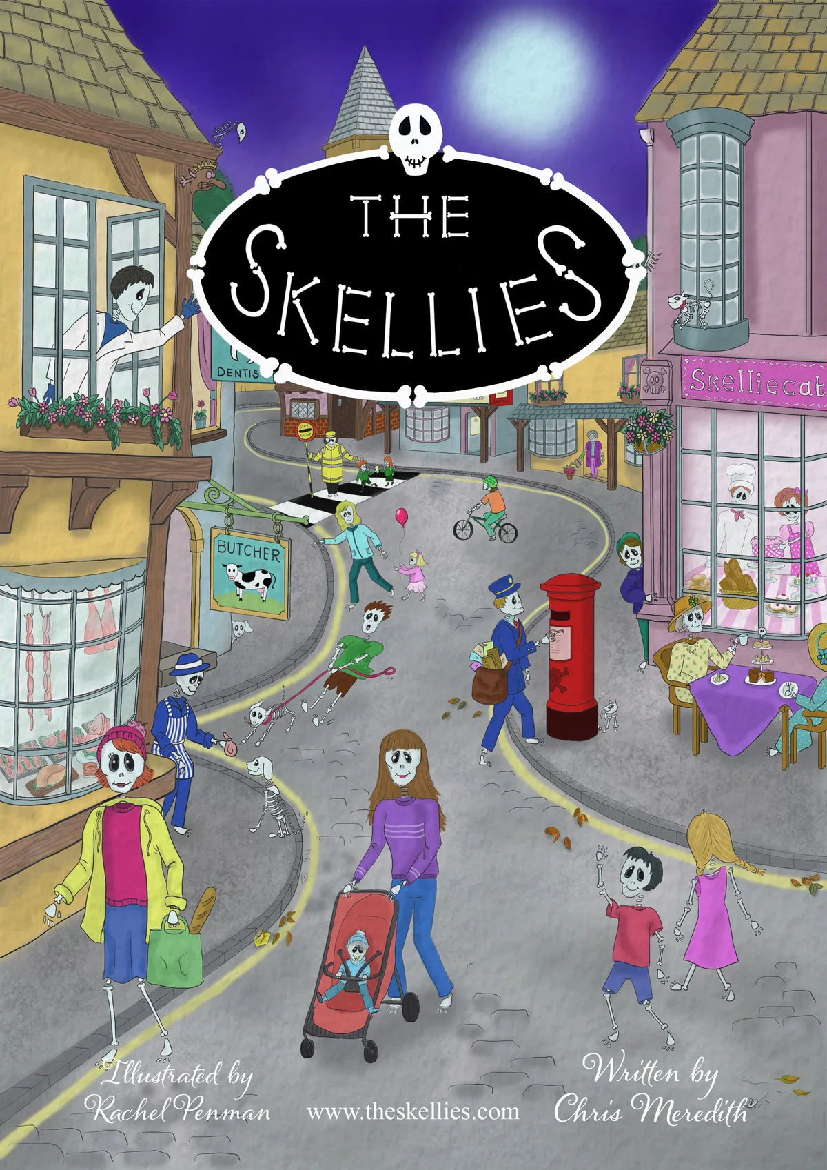 The Skellies - Street scene with skeleton characters